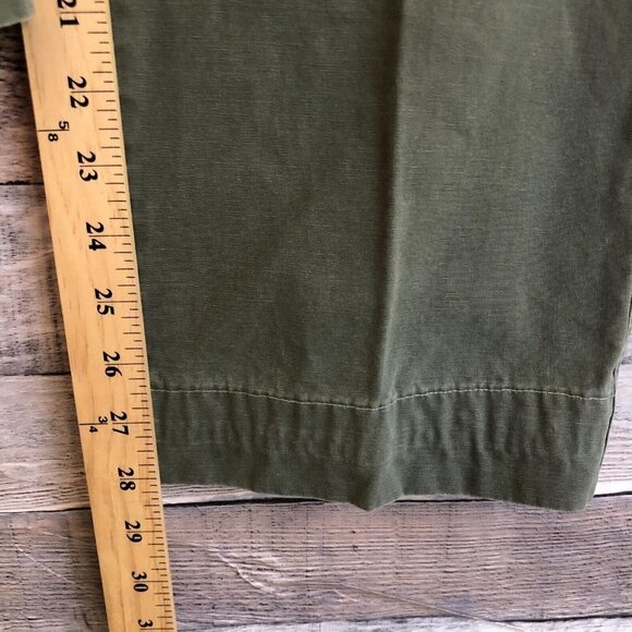 Columbia Chino Pants Womens Sz 10 Army Green Mid Rise - Picture 11 of 11